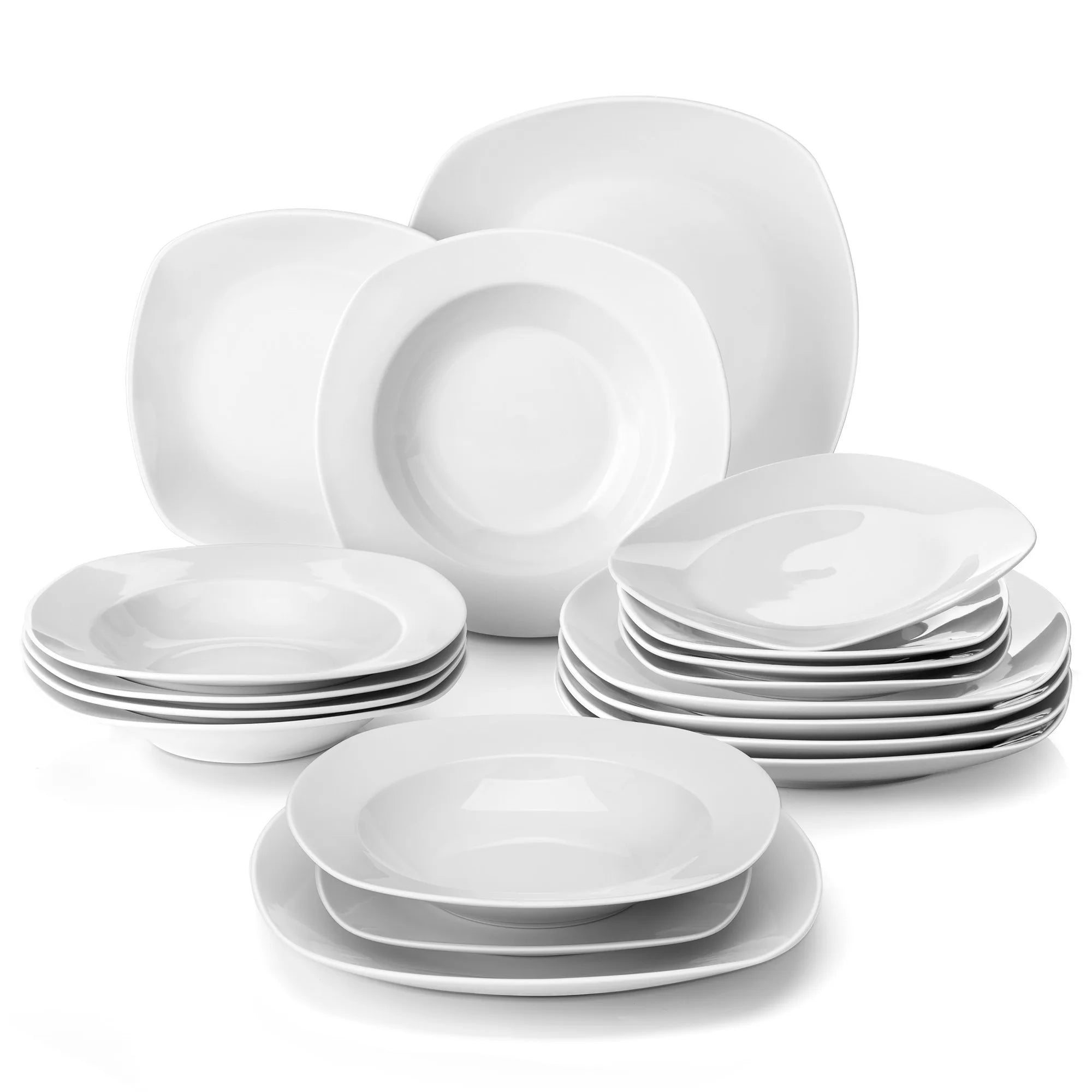 Cravinc 18-Piece Elisa Ceramic Dinner Set for 6