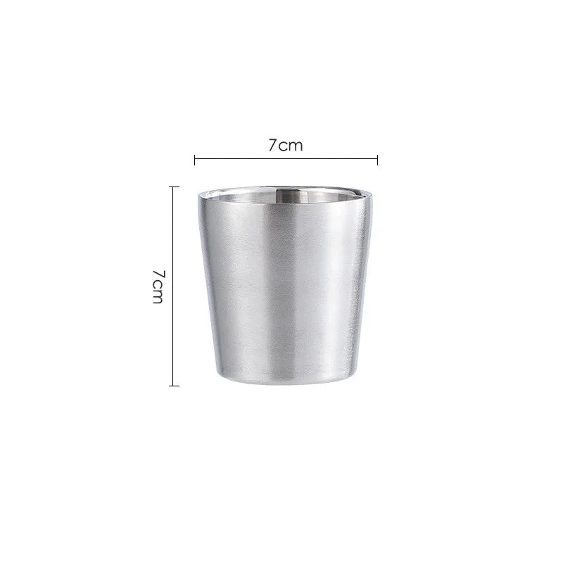 Cravinc 175ml Stainless Steel Double Wall Mugs for Coffee, Beer, and Cold Drinks