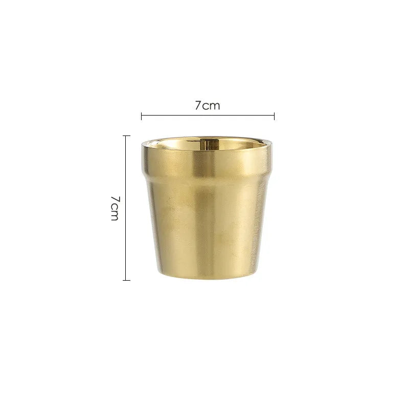 Cravinc 175ml Stainless Steel Double Wall Mugs for Coffee, Beer, and Cold Drinks