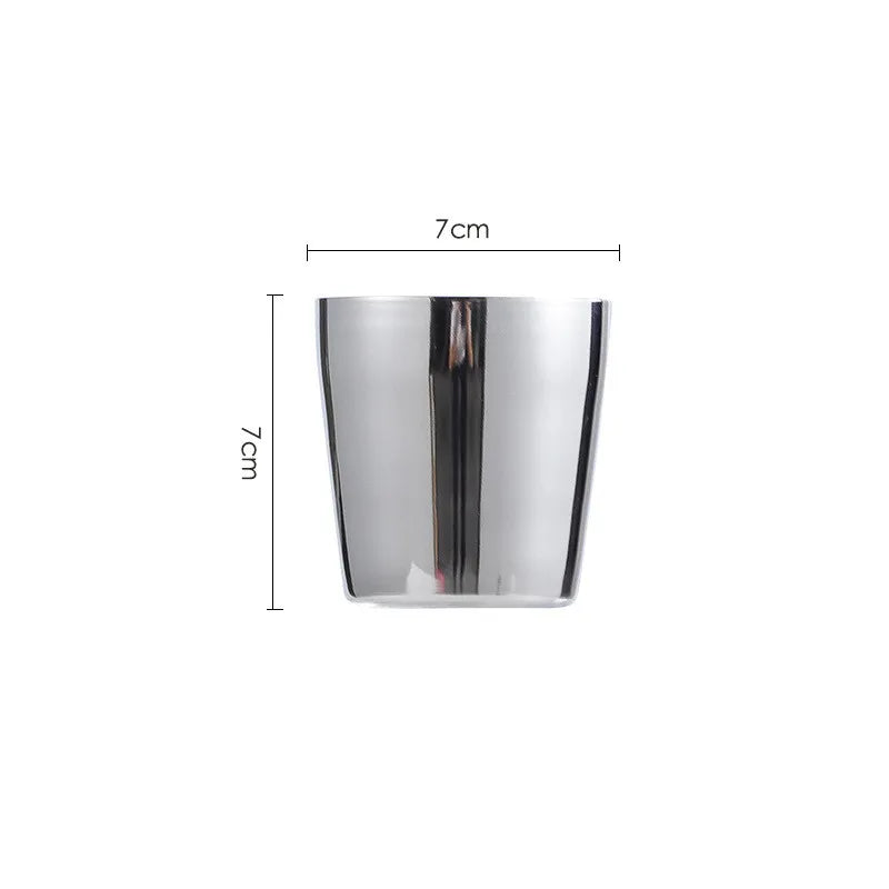 Cravinc 175ml Stainless Steel Double Wall Mugs for Coffee, Beer, and Cold Drinks