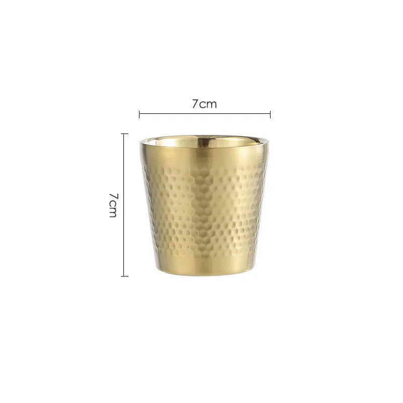 Cravinc 175ml Stainless Steel Double Wall Mugs for Coffee, Beer, and Cold Drinks