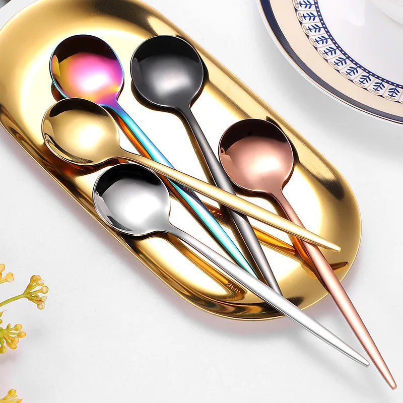 Cravinc 13CM Mini Stainless Steel Western Coffee Spoon Dessert Ice Cream Scoop