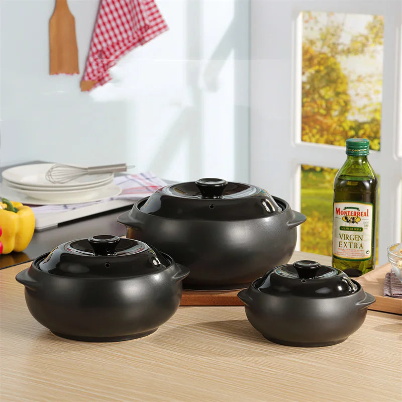 Cravinc 0.5L Ceramic Korean Yellow Casserole Pot for Small Saucepan Cooking