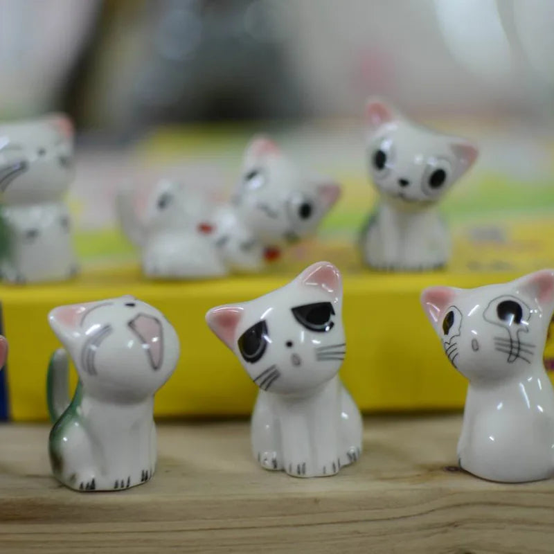 Cat Ceramic Chopsticks Rack Set by Cravinc