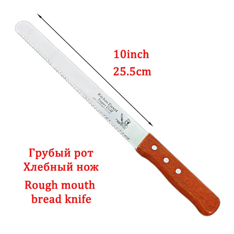 Cravinc 10-Inch Serrated Cake Knife, Bread Knife, and Pastry Cutter for Easy Slicing