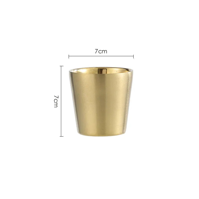 Cravinc 175ml Stainless Steel Double Wall Mugs for Coffee, Beer, and Cold Drinks