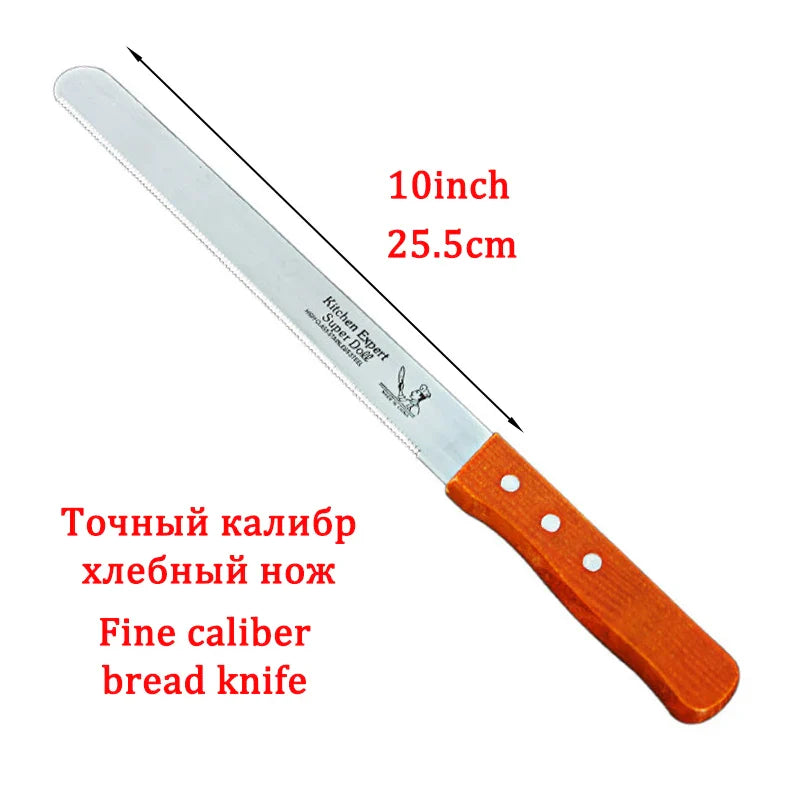 Cravinc 10-Inch Serrated Cake Knife, Bread Knife, and Pastry Cutter for Easy Slicing