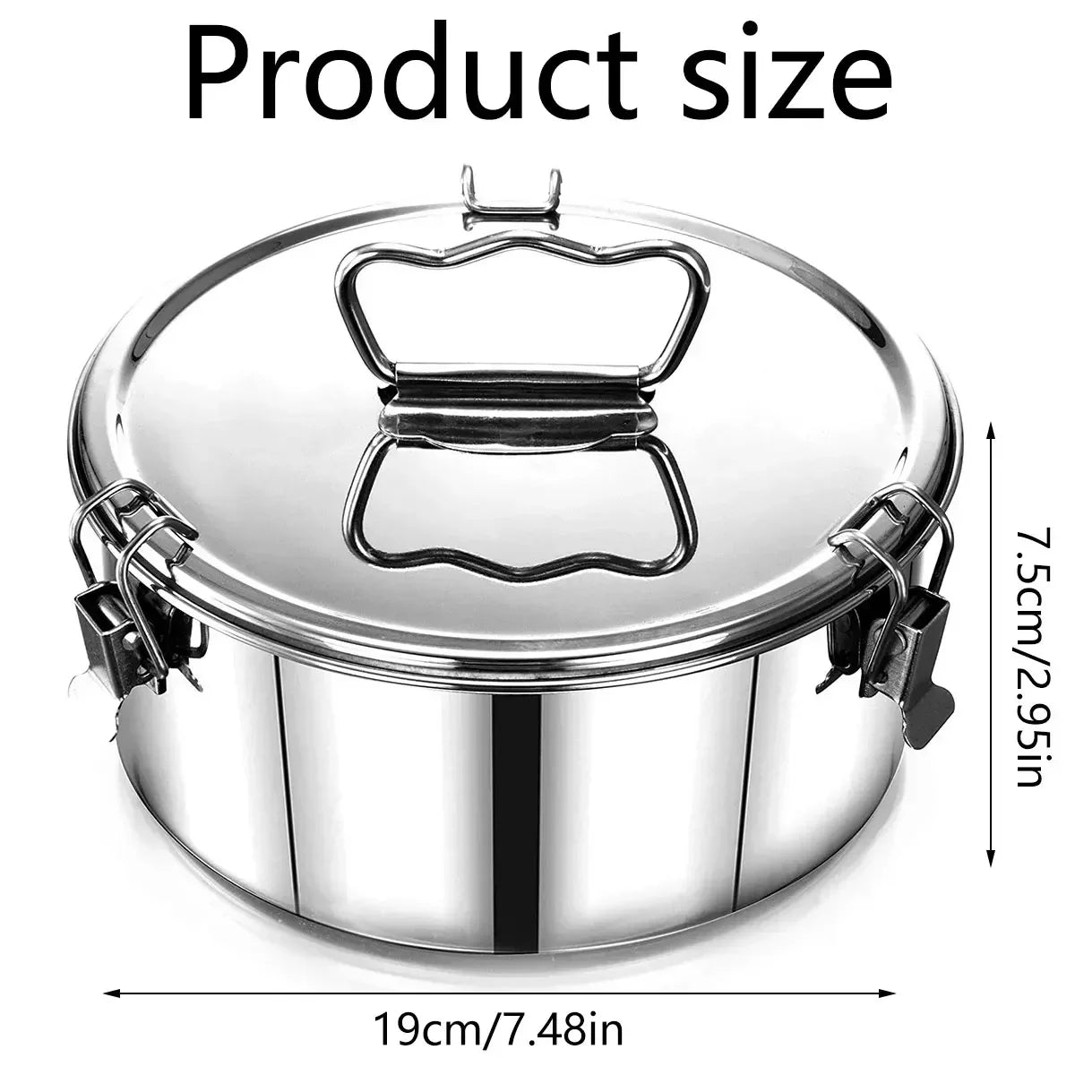 Cravinc 1.5QT Stainless Steel Round Cake Flan Pan Mold Set