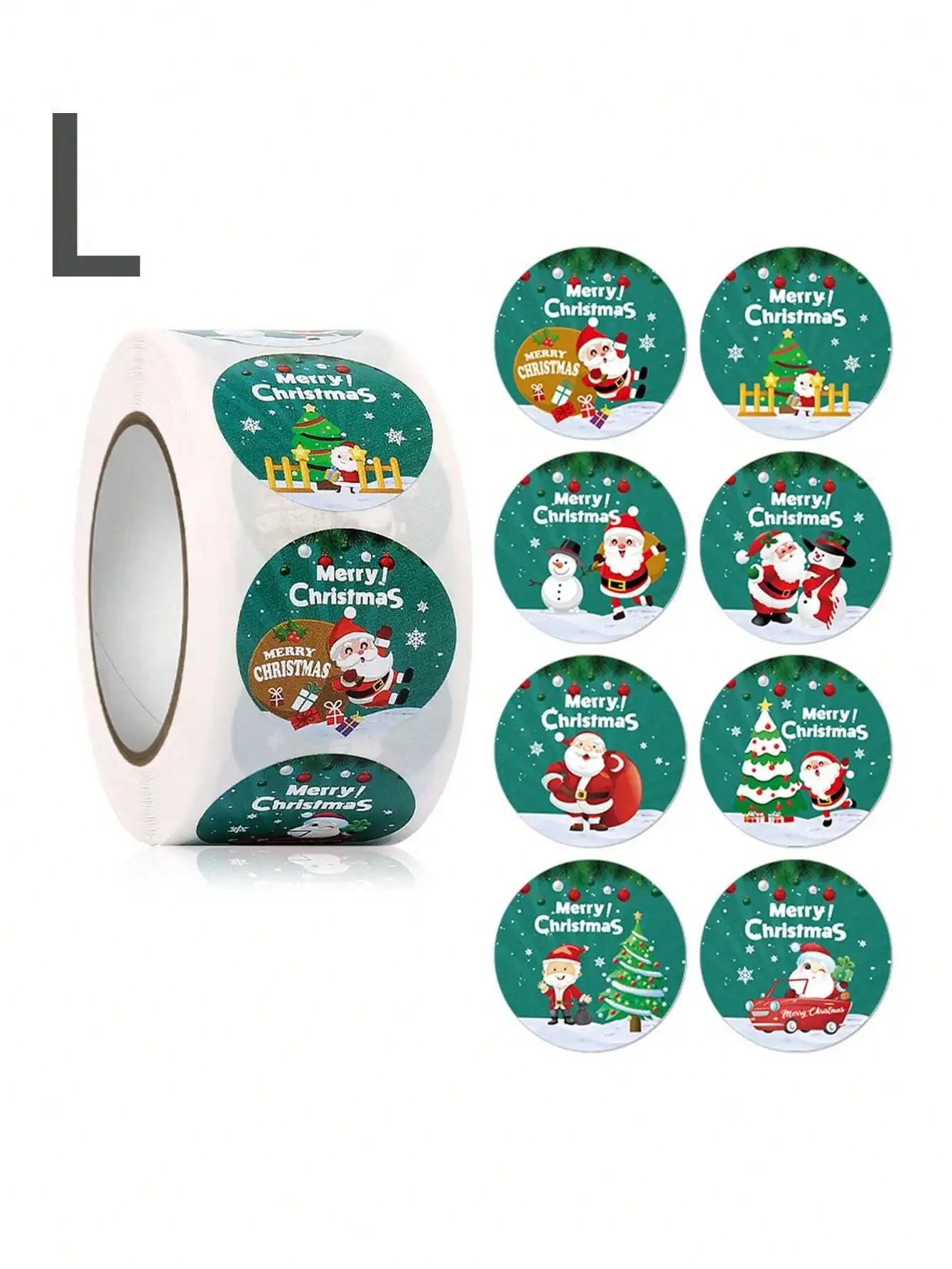 500 Cravinc Christmas Gift Round Seal Stickers for Envelopes and Decorations