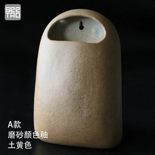 Ceramic Wall Hanging Vase for Japanese Flower Arrangement by Cravinc