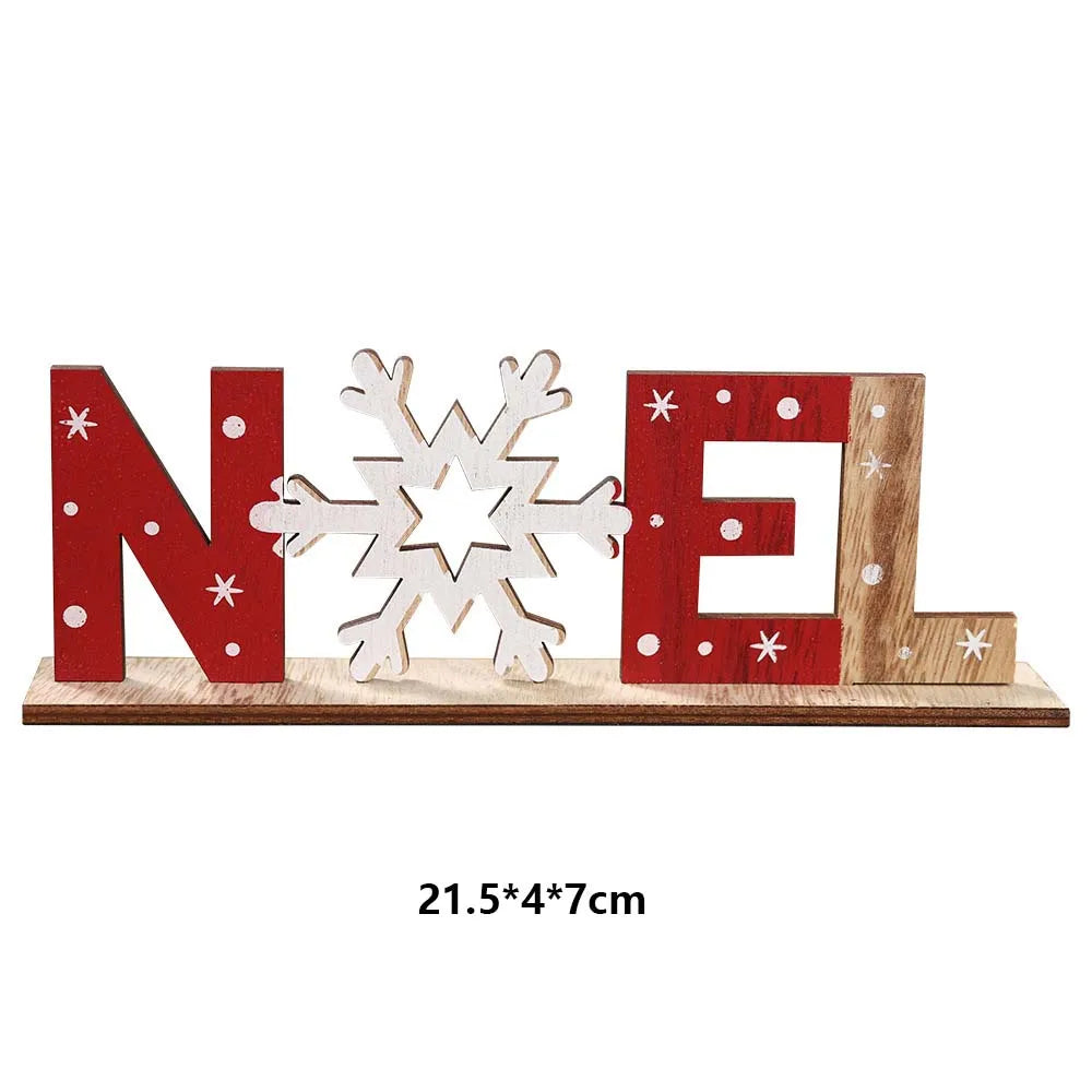 Christmas Wooden Table Sign Decor Set by Cravinc: Letter Ornaments & Crafts