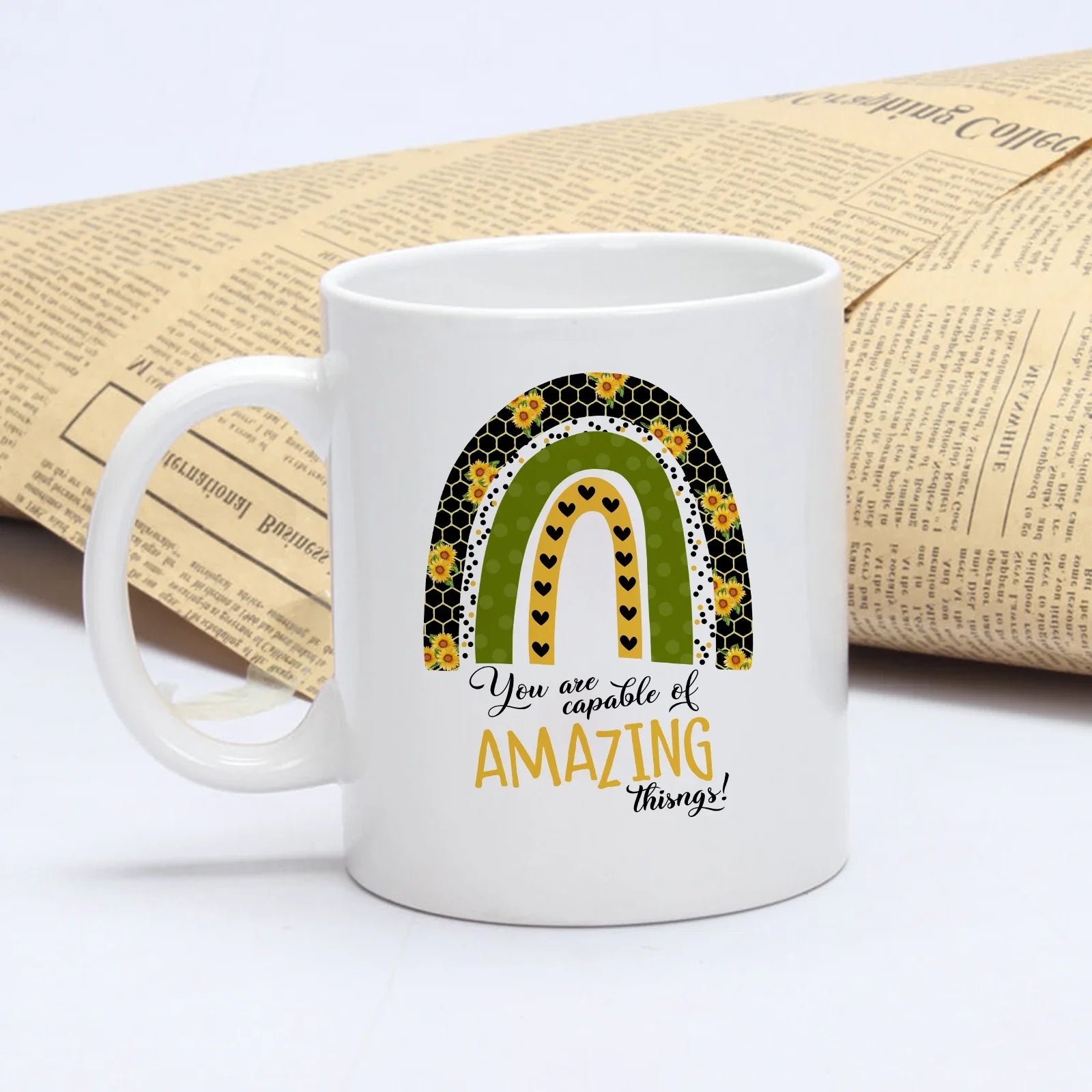 Cravinc 11oz Ceramic Coffee Sublimation Mug - Capable of Amazing Things