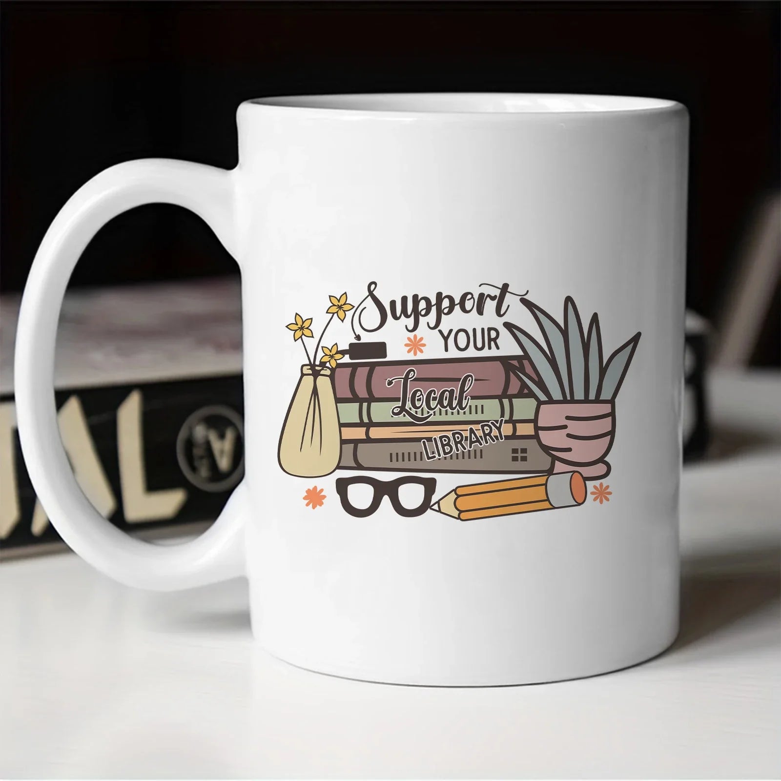 Cravinc 11oz Reading Lover Coffee Mug