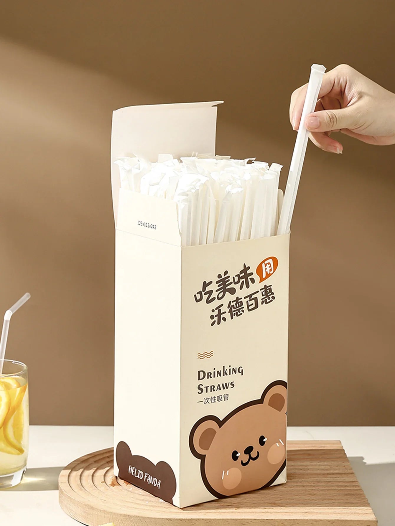 Cravinc 100PCS Disposable Plastic Straws, Transparent Drinking Straw for Milk Tea & Beverages