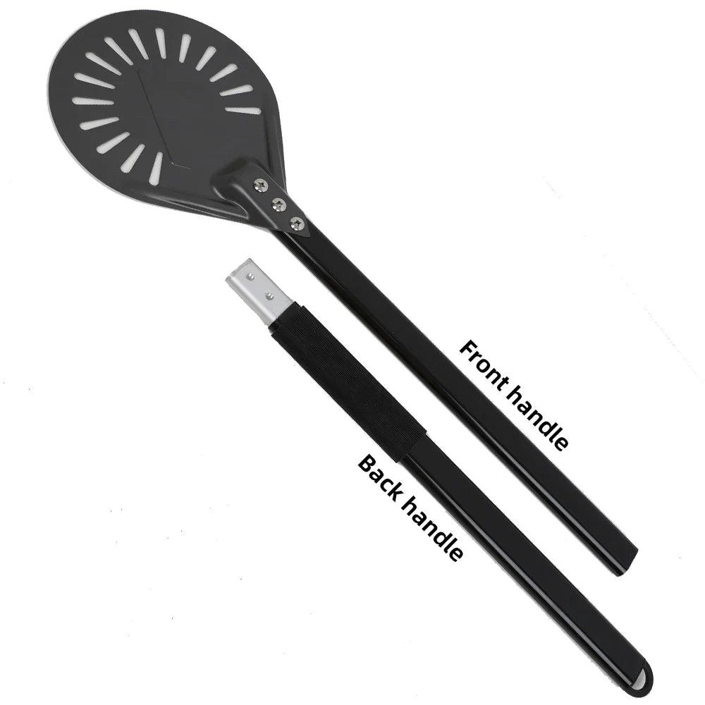 Cravinc 10-Inch Long Adjustable Pizza Peel Turner Shovel Baking Tool Nonstick Utensil