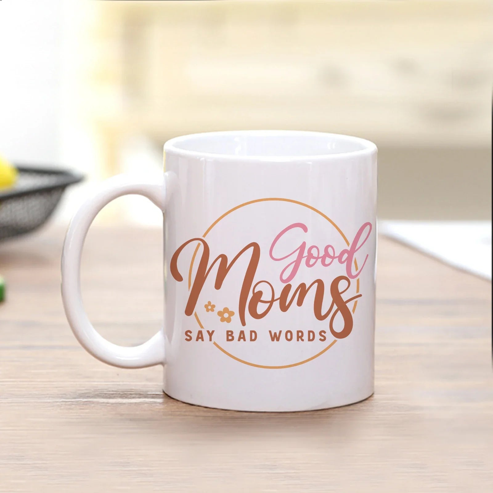 Colorful MOM Letter Love Rainbow Ceramic Mug - Perfect for Mother's Day - Cravinc