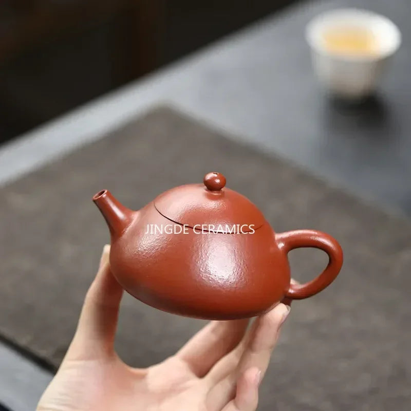 Cravinc 130ml Purple Clay Teapot Handmade by Master, Small Capacity Chinese Zisha Teaware