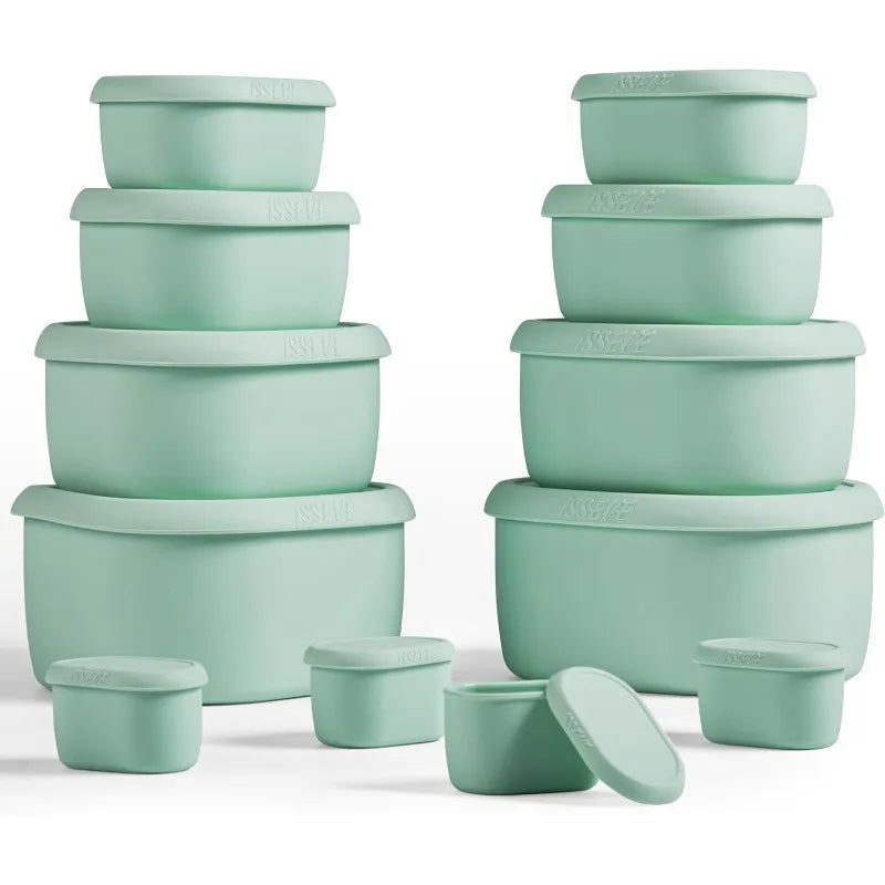 Cravinc 12-Piece Silicone Food Storage Containers with Airtight Lids