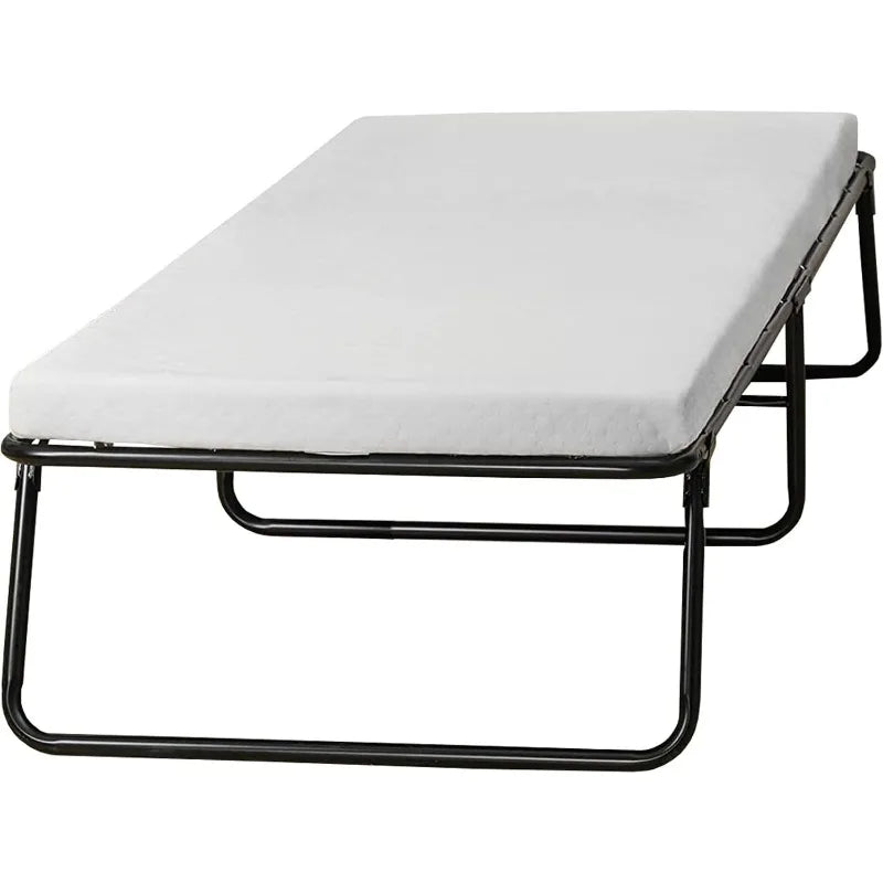 Cravinc 14” Folding Bed with Memory Foam Mattress and Sturdy Metal Frame