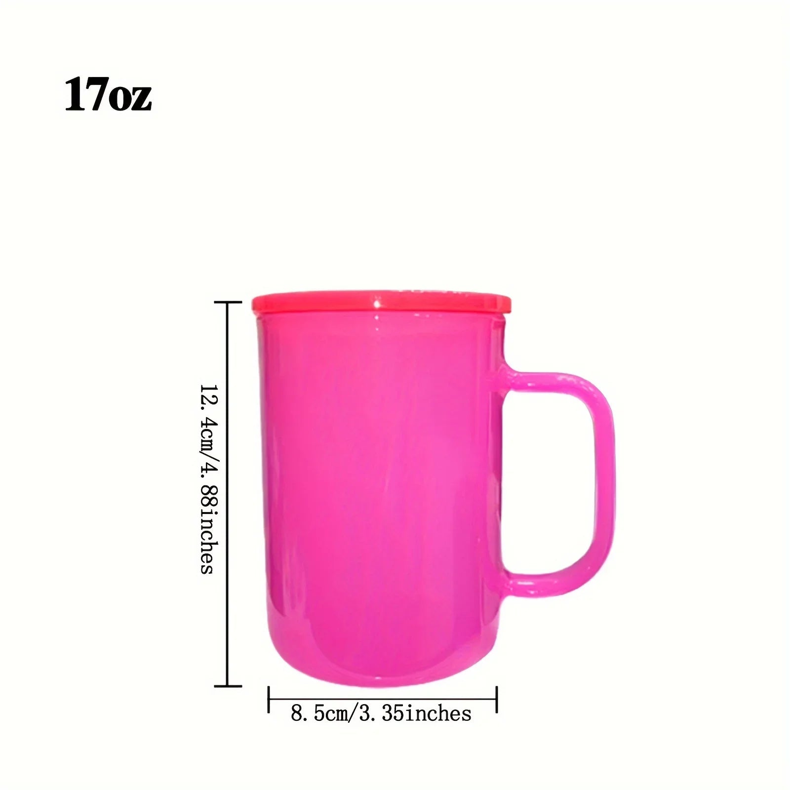 Cravinc 17oz Sublimation Glass Mug with Spill-Proof Lid for Coffee - Versatile Daily Use