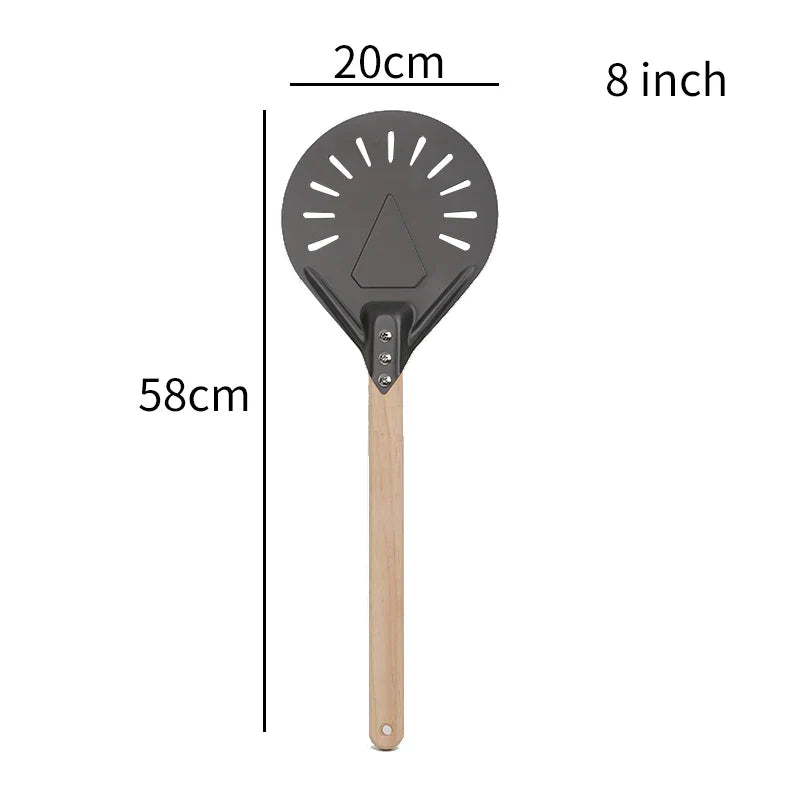 Cravinc 10-Inch Long Pizza Peel Adjustable Spatula Baking Tool Kitchen Utensil Nonstick Turner