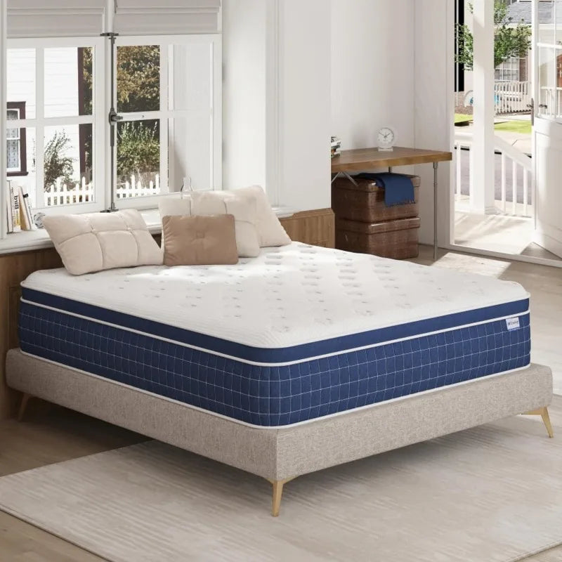 Cravinc 12 Inch Hybrid Memory Foam Full Size Mattress - Full Mattress in a Box