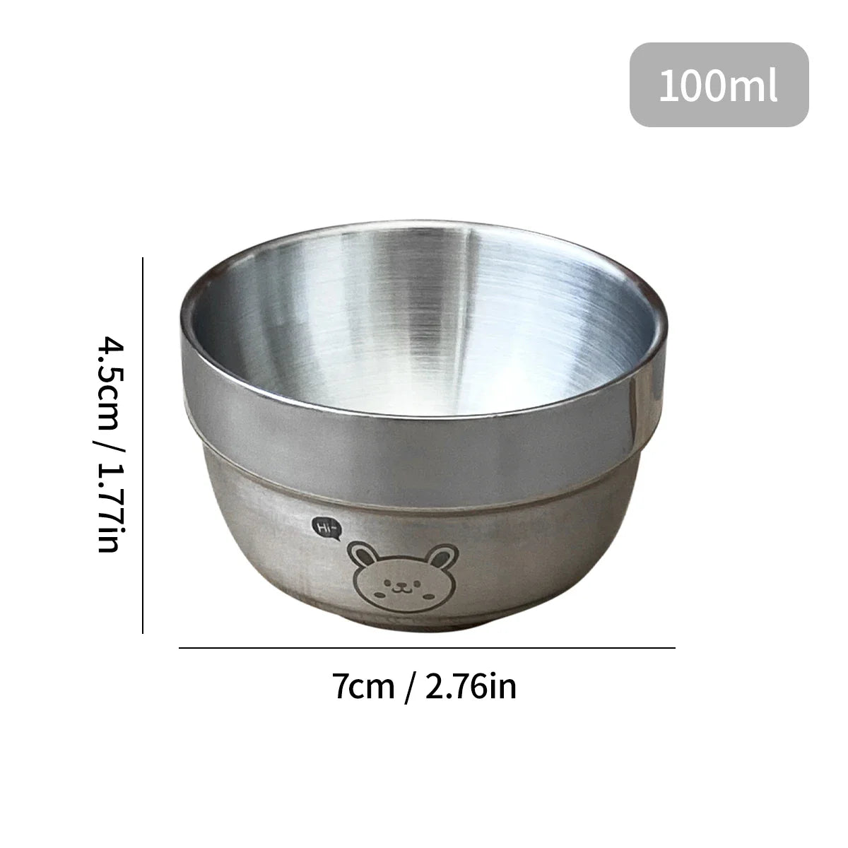 Cravinc 100ml Stainless Steel Coffee Cup - Heat-resistant and Reusable Mini Tea Cup