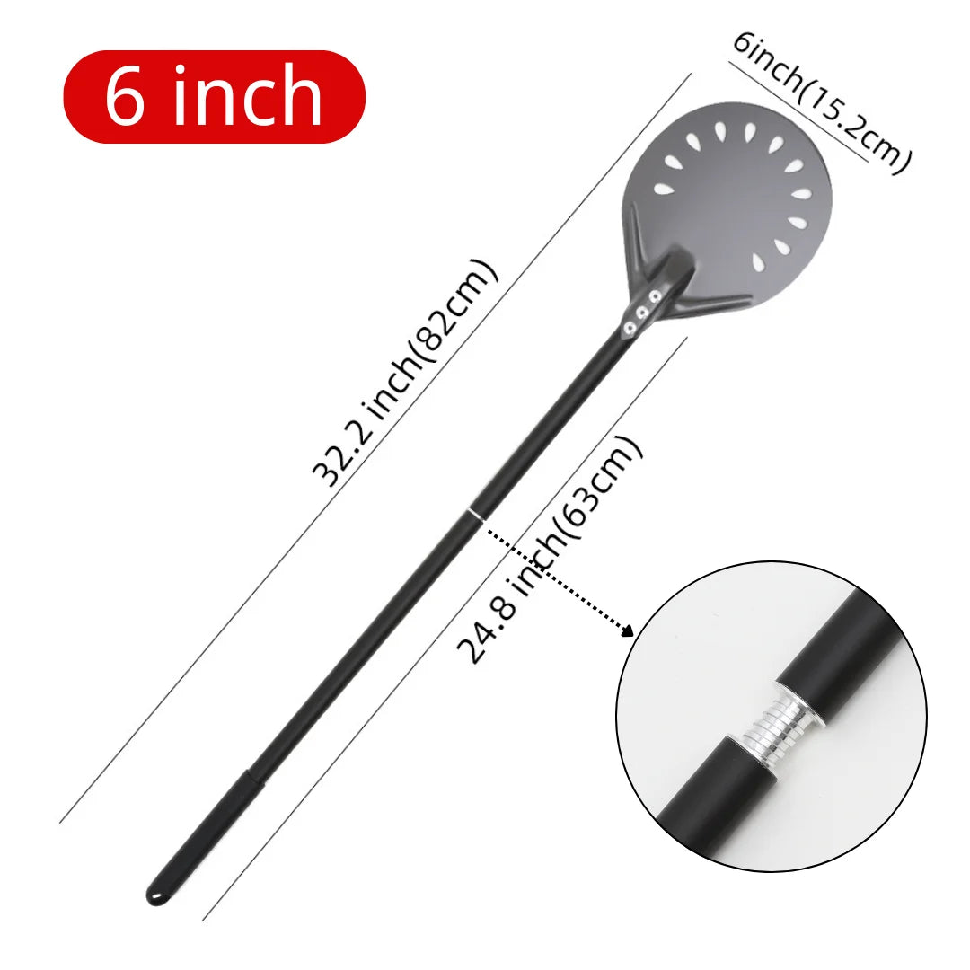 Cravinc 10-Inch Long Pizza Peel Adjustable Spatula Baking Tool Kitchen Utensil Nonstick Turner