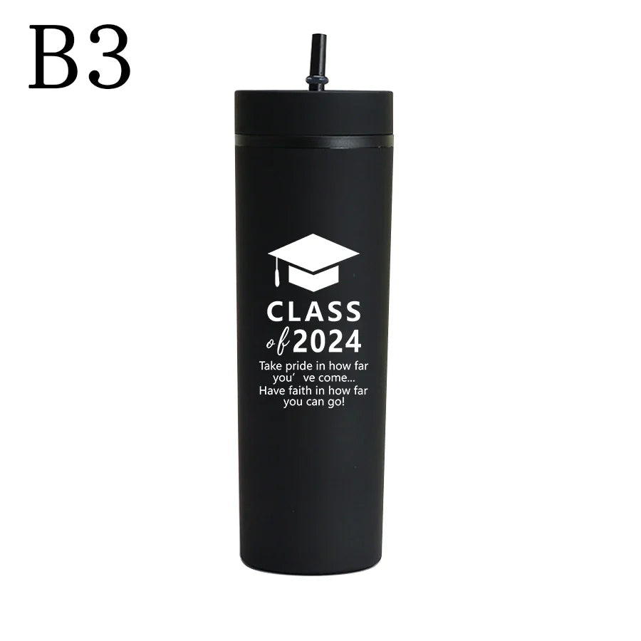 Cravinc 16oz Double Wall Skinny Tumbler - Graduation Season Cup Gift