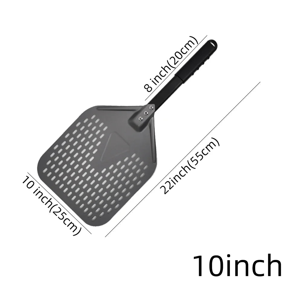 Cravinc 10-16 inch Nonstick Pizza Perforated Shovel Paddle Turning Peel Kitchen Tools