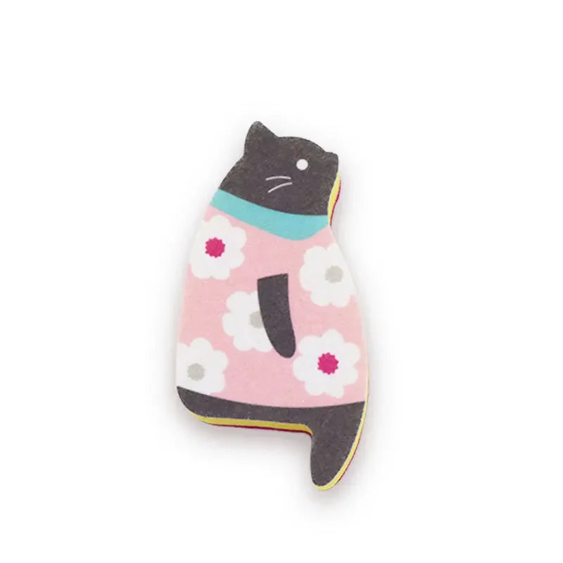 Cat Kitchen Dishwashing Sponge by Cravinc: Cute Cartoon Cleaning Cloth & Kitchen Supply