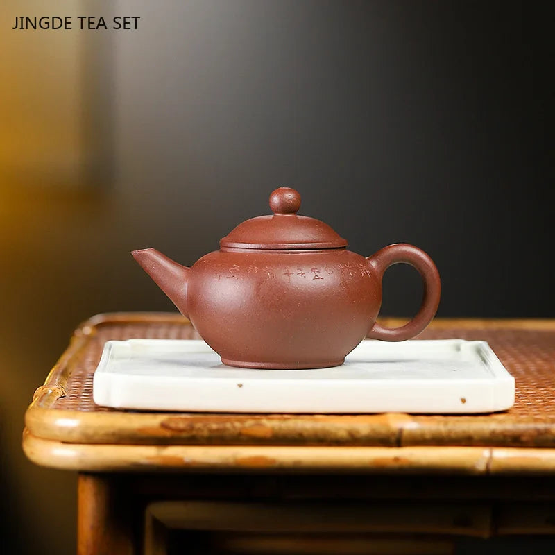 Cravinc 150ml Yixing Purple Clay Teapot with Custom Filter Infuser