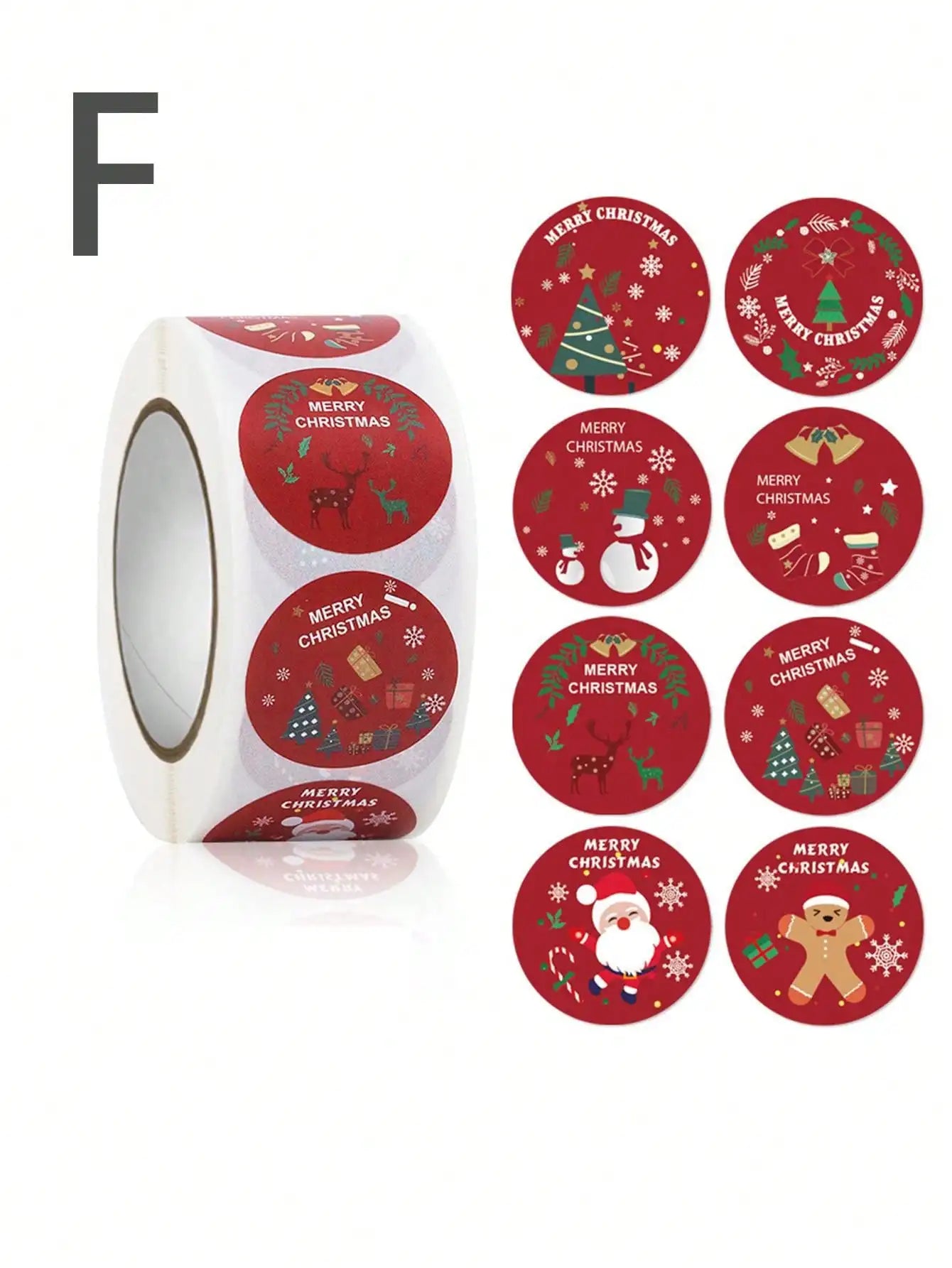 500 Cravinc Christmas Gift Round Seal Stickers for Envelopes and Decorations