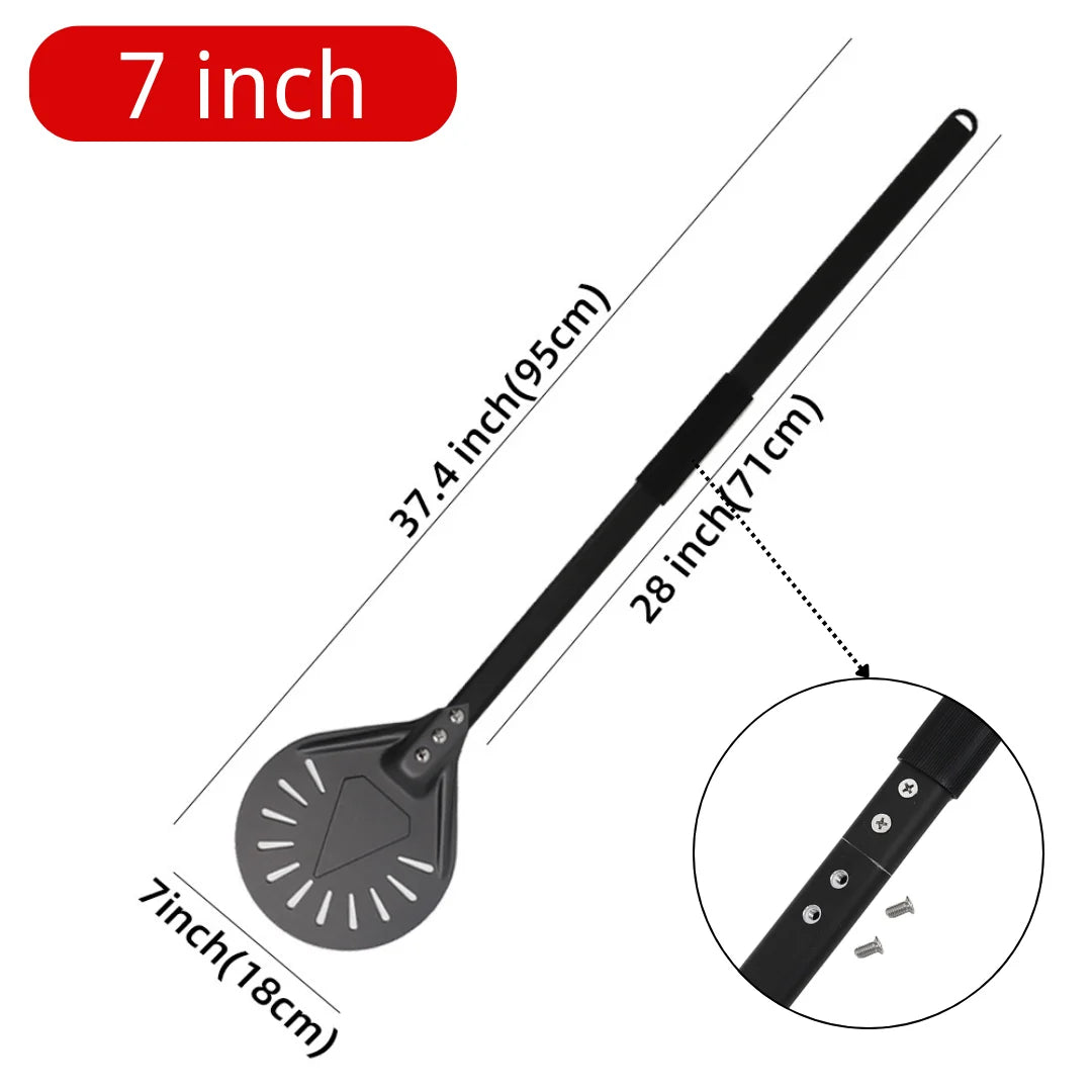 Cravinc 10-Inch Long Pizza Peel Adjustable Spatula Baking Tool Kitchen Utensil Nonstick Turner