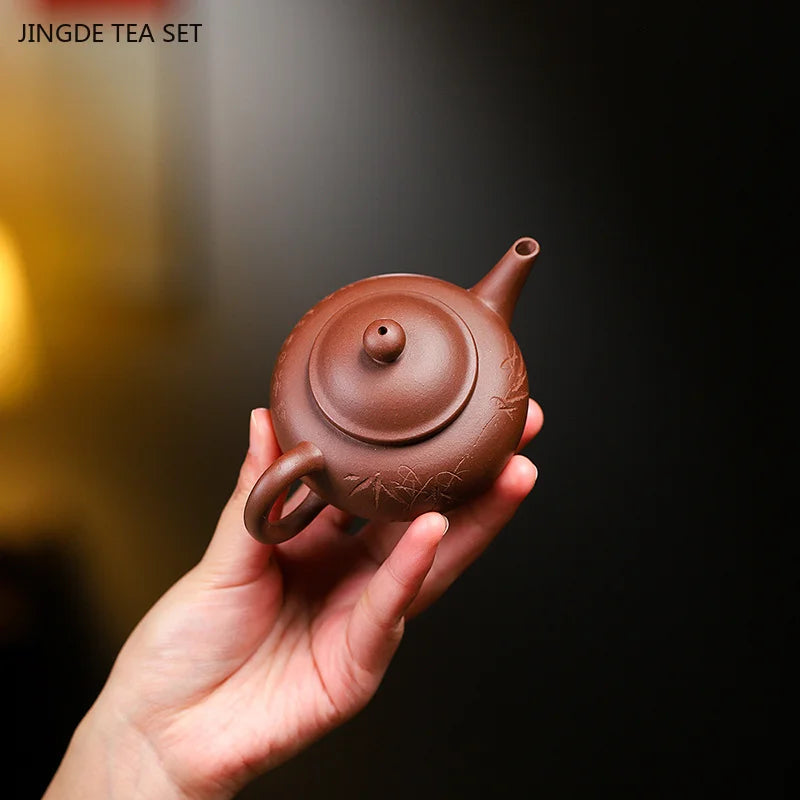 Cravinc 150ml Yixing Purple Clay Teapot with Custom Filter Infuser