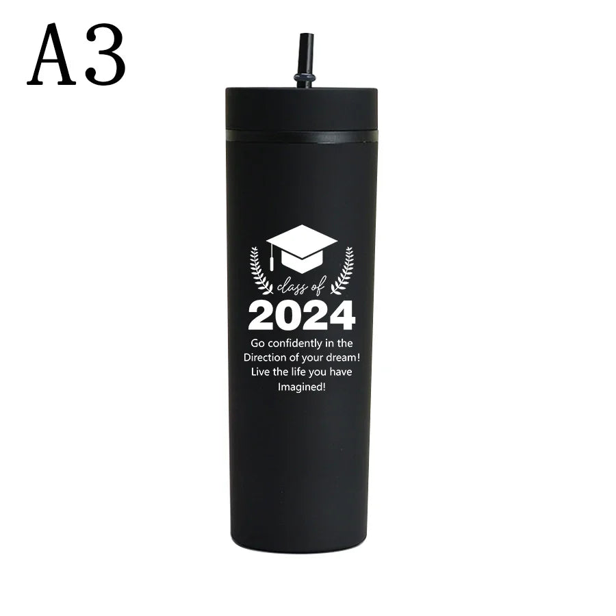 Cravinc 16oz Double Wall Skinny Tumbler - Graduation Season Cup Gift