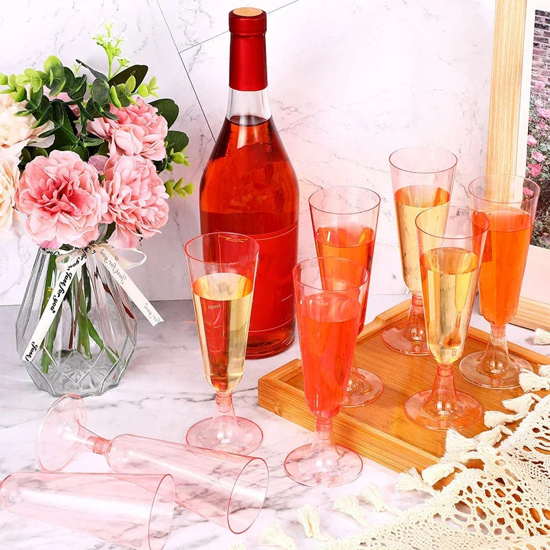 Cravinc 150ml Disposable Champagne Flutes for Weddings and Events