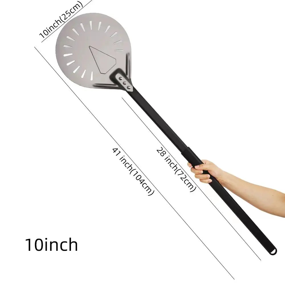 Cravinc 10-Inch Long Adjustable Pizza Peel Turner Shovel Baking Tool Nonstick Utensil