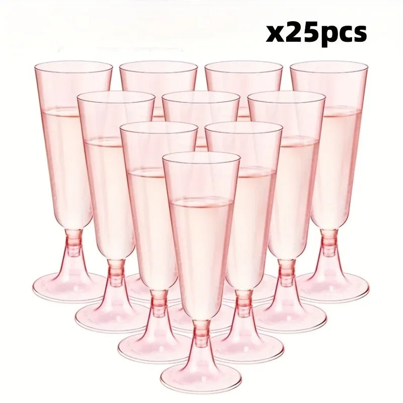 Cravinc 150ml Disposable Champagne Flutes for Weddings and Events