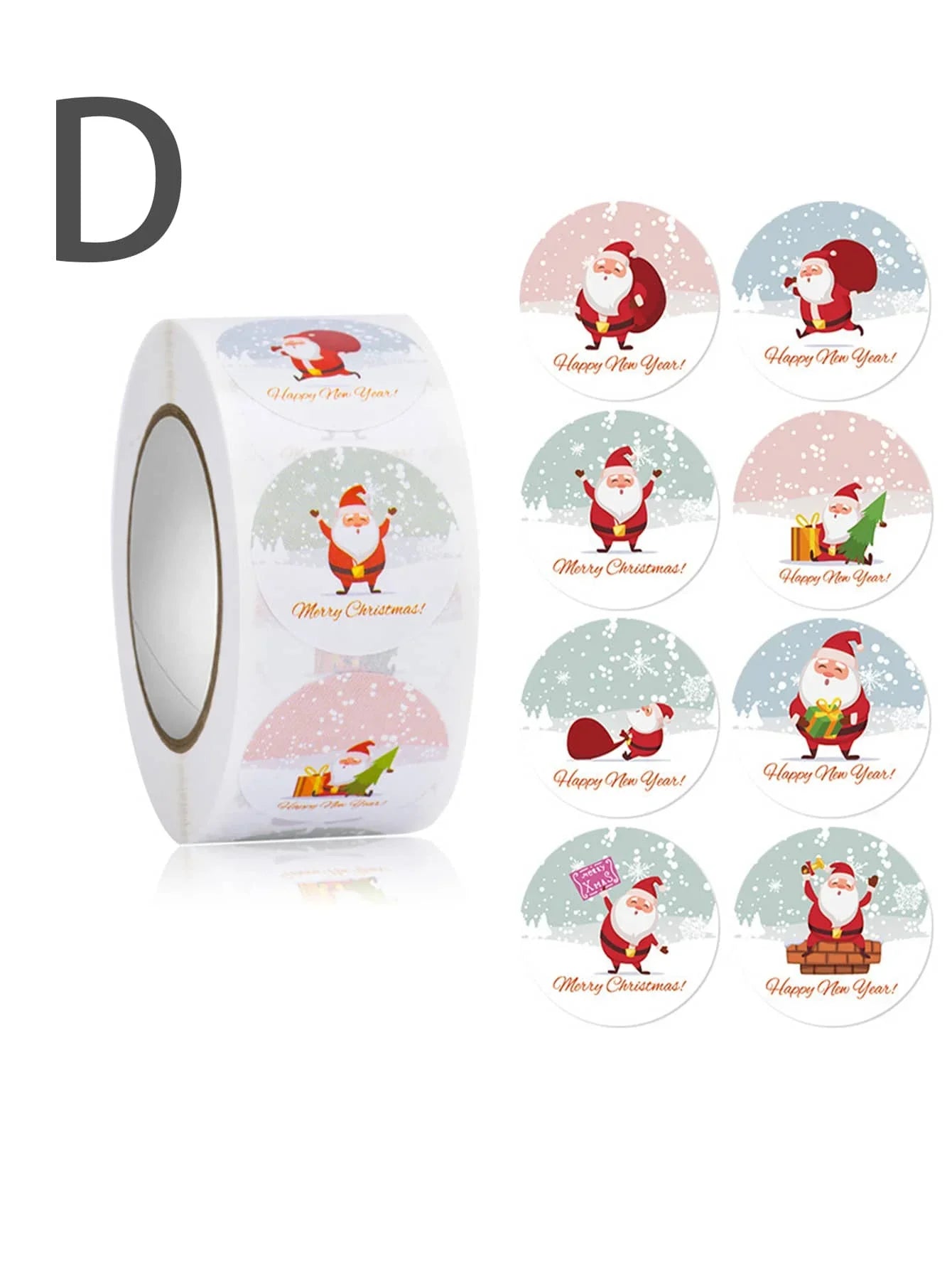 500 Cravinc Christmas Gift Round Seal Stickers for Envelopes and Decorations