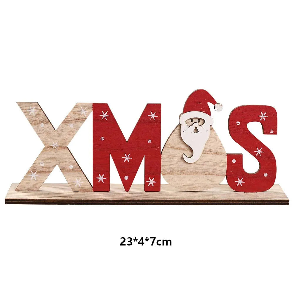 Christmas Wooden Table Sign Decor Set by Cravinc: Letter Ornaments & Crafts