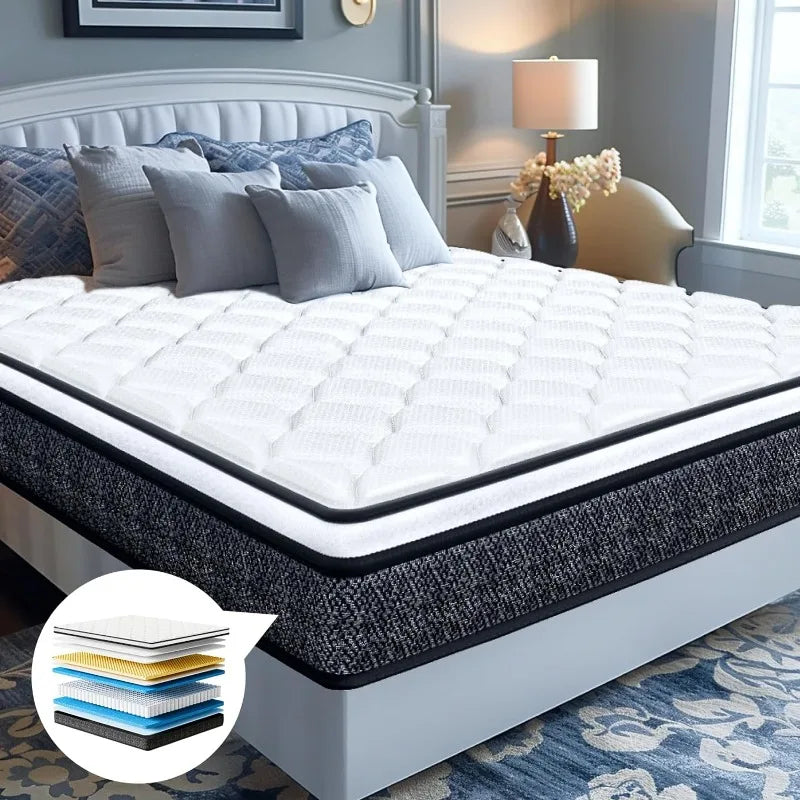 Cravinc 10" Memory Foam Hybrid Twin Mattress - Pressure Relieving, Motion Isolating Technology