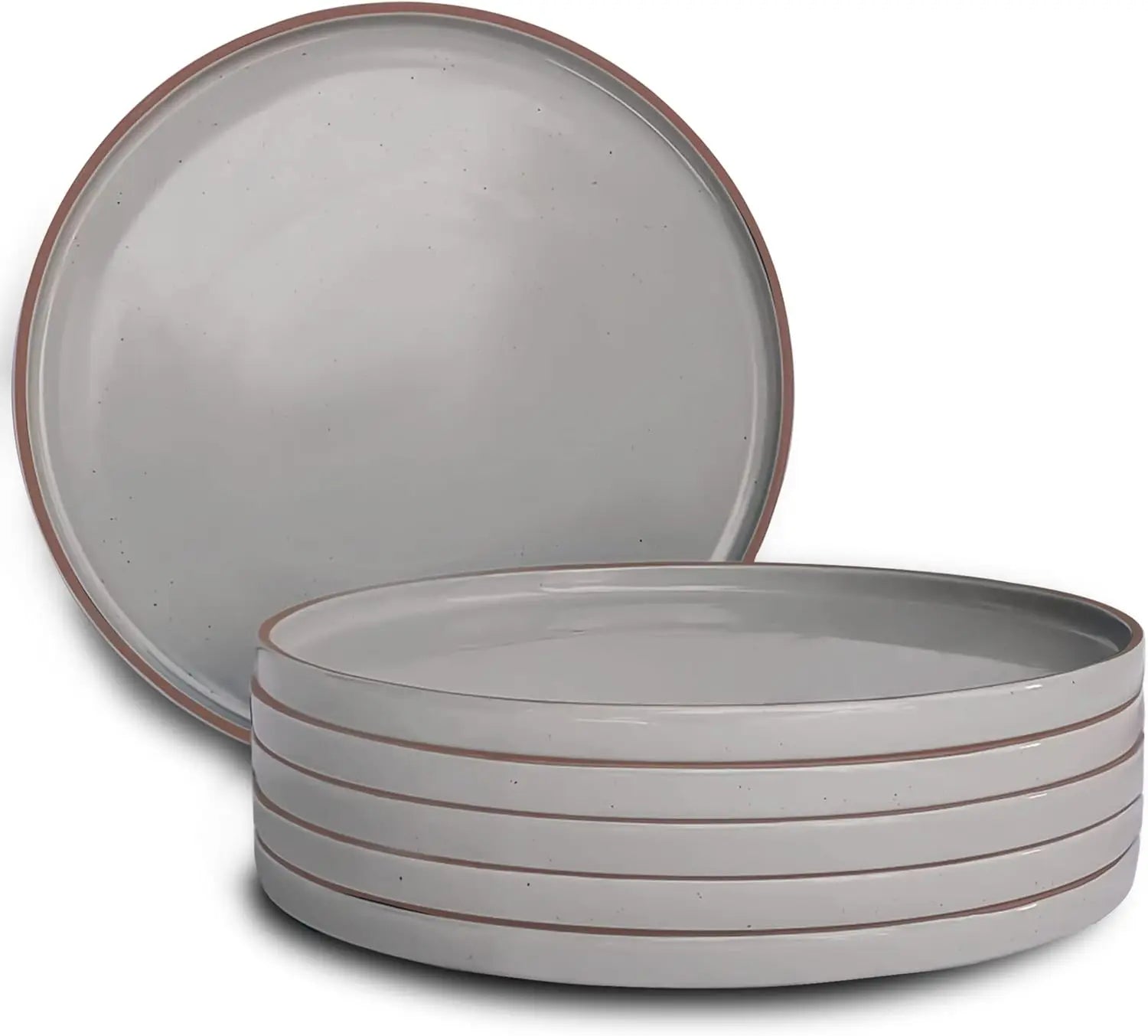 Cravinc 10.5" High Edge Dinner Plates Set of 6