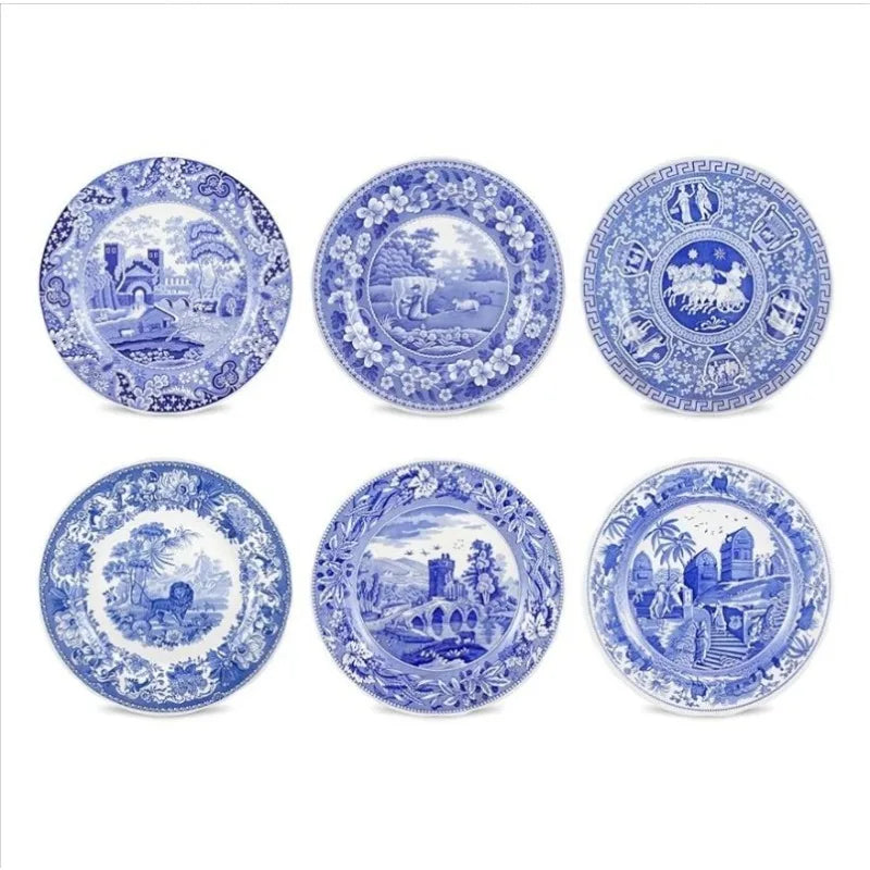 Cravinc 10.5-Inch Earthenware Plates Set for Dinner, Salad, Pasta, and Appetizer.