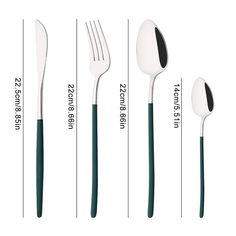 Cravinc 16-Piece Stainless Steel Cutlery Set for Elegant Dining Experience