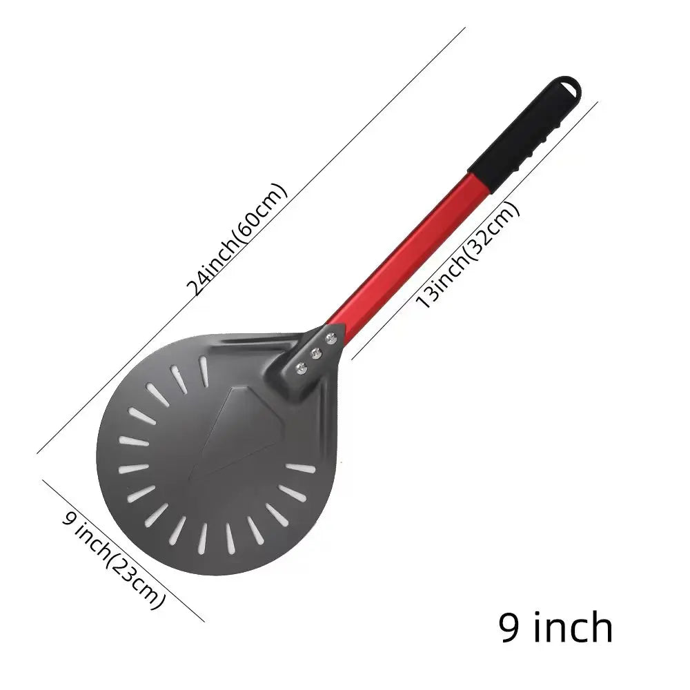 Cravinc 10" Pizza Paddle Peel Short Handle Perforated Nonstick Turning Utensil