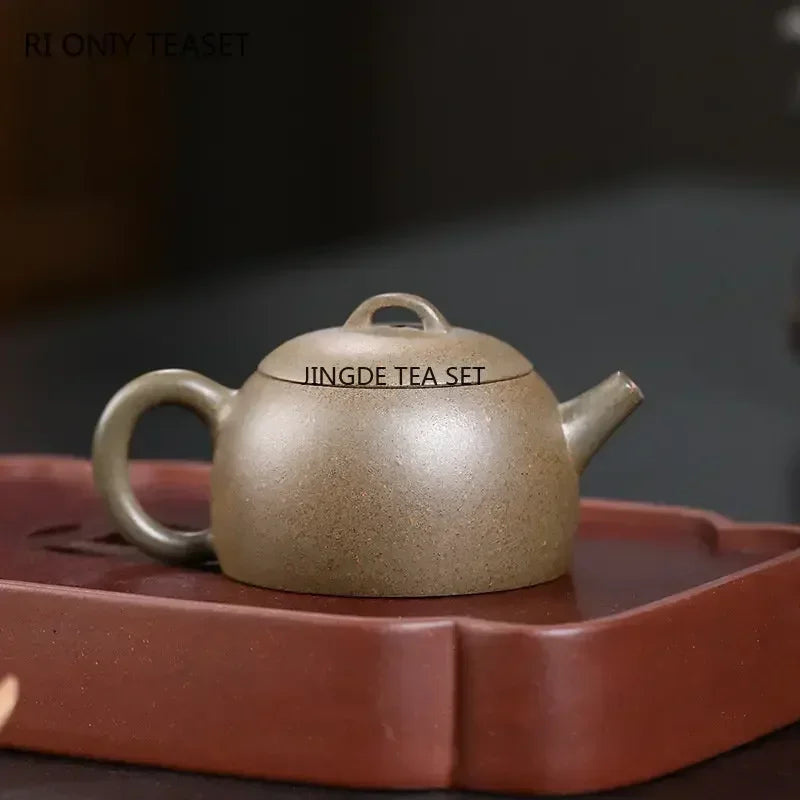 Cravinc 120ml Yixing Purple Clay Tea Pot by Famous Artists, Handmade Zisha Set