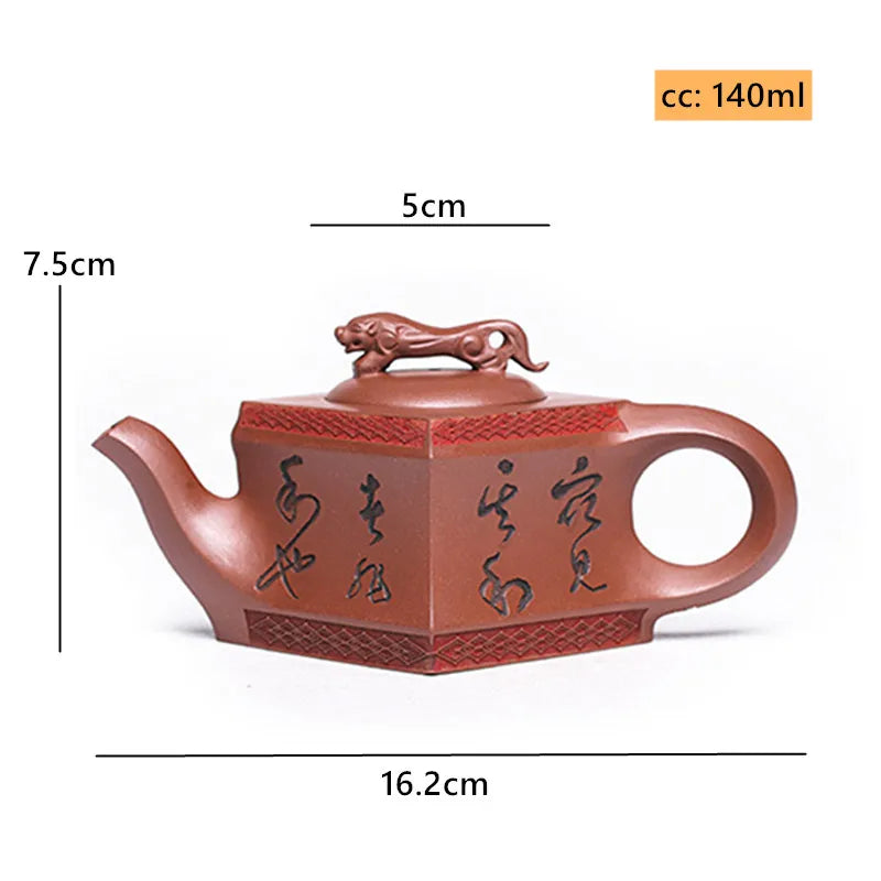 Cravinc 140ml High Quality Purple Clay Tea Pot Zisha Teapot Beauty Tea Infuser