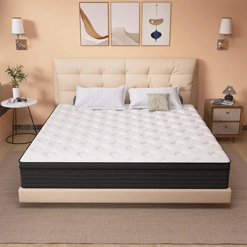 Cravinc 14 Inch Hybrid Twin Mattress with Gel Memory Foam and Pocket Springs