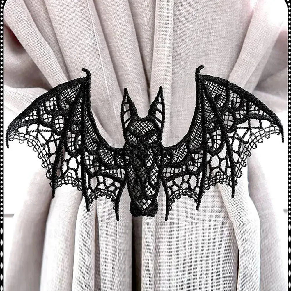 Black Lace Halloween Bat Ghost Festival Decoration by Cravinc